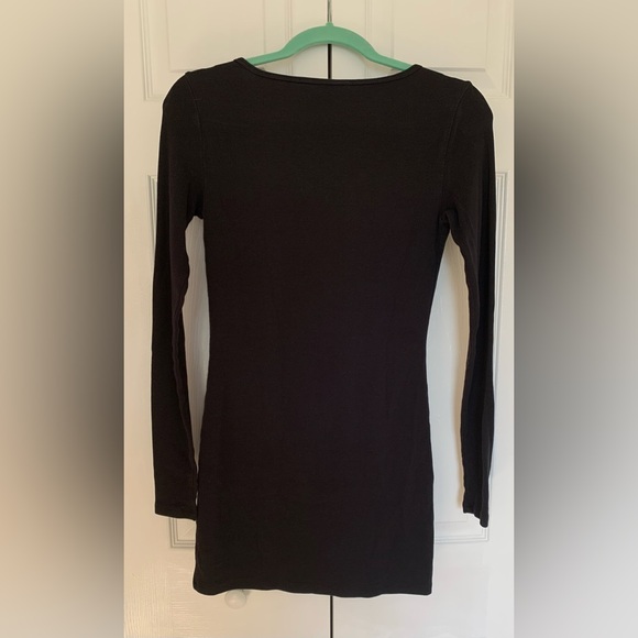 Peruvian Connection Pima Cotton Rib Knit V-Neck Long Sleeve Tunic Top Size XS-S - Picture 8 of 8